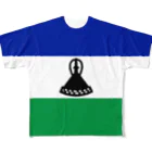 大のレソト国旗 全柄 フルグラフィックTシャツ