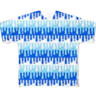 CHAX COLONY imaginariのmelty border(1/blue) All-Over Print T-Shirt