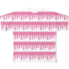 CHAX COLONY imaginariのmelty border(2/pink) フルグラフィックTシャツ