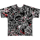 CHAX COLONY imaginariの【各20点限定】いたずらぐまのグル〜ミ〜(1/black) フルグラフィックTシャツ