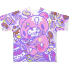 CHAX COLONY imaginariの【10点限定】いたずらぐまのグル〜ミ〜(8/special/lavender) フルグラフィックTシャツ