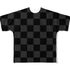 トリンのそうびやさんのトリンちゃんチェッカー灰 All-Over Print T-Shirt