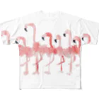 ささきちかのPINKY FLAMINGO FULL T All-Over Print T-Shirt