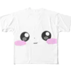 Nico (ニコ) 【🐱ネコちゃんうさちゃん膨張ガチ勢🐰】の白猫ちゃん(仮) All-Over Print T-Shirt