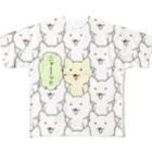 PygmyCat　suzuri店の「ニャー（ワンポイント・カラー）」 フルグラフィックTシャツ