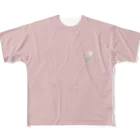 liliariumの憧れに出会った日(くすみピンク) フルグラフィックTシャツ