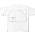 AURA_HYSTERICAのFibonacci_Blocks フルグラフィックTシャツ