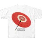 松や SUZURI店の番傘 フルグラフィックTシャツ