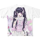 ねぎの黒髪ツイン All-Over Print T-Shirt