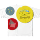 ゆるん屋。のvintage badge NuuuuN！ All-Over Print T-Shirt