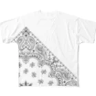 yk-designのbandana T-shirt フルグラフィックTシャツ