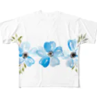 nonbirieartのお花デザイン All-Over Print T-Shirt