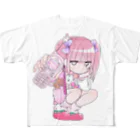 💗江崎びす子officialスズリ💗のメンヘラかよ!? All-Over Print T-Shirt