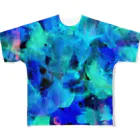 mikoの2side print - OCEAN フルグラフィックTシャツ