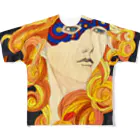ワイン画伯の部屋の女-ONNA- フルグラフィックTシャツ