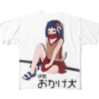 松や SUZURI店の伊勢 おかげ犬 All-Over Print T-Shirt