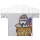 ごちーん±ﾟのぬかにつかる少女 フルグラフィックTシャツ