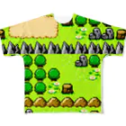 ヌンのフィールドマップマン（8BIT） フルグラフィックTシャツ