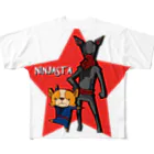 せぇ豆のニンジャスタ-レッドスター- フルグラフィックTシャツ