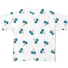 Planet Evansの青いチェリー All-Over Print T-Shirt