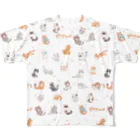 すずきいときちの水彩にゃんこ(白) All-Over Print T-Shirt