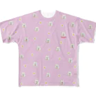 むにゅのプクとお花ぽこぽこ All-Over Print T-Shirt