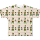 316(MIHIRO)のスペインイシガメとクサガメちゃん　turtleらぶ All-Over Print T-Shirt