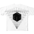 Aimurist のブラックキューブ　反転ピラミッド All-Over Print T-Shirt