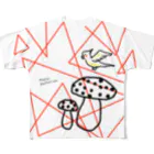 ATELIER nanariumのGT.思い出のキノコ(レッド) All-Over Print T-Shirt