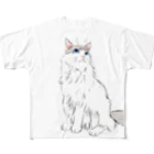 桜魚館の大きなネコチャン フルグラフィックTシャツ
