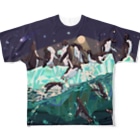 かろやかにシャワンのアデリーペンギンのTシャツ All-Over Print T-Shirt