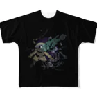 かろやかにシャワンの深海魚Tシャツ フルグラフィックTシャツ