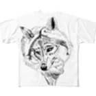 lifejourneycolorfulのWolf フルグラフィックTシャツ