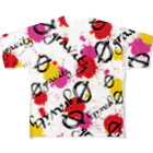 💊0-gravity💊のペイント＋ロゴのフルグラビッグシャツ（白） All-Over Print T-Shirt