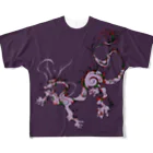 suparnaの龍　A　紫 All-Over Print T-Shirt