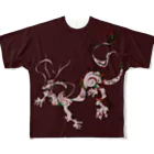 suparnaの龍　A　臙脂 All-Over Print T-Shirt