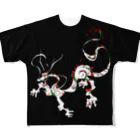 suparnaの龍 A　黒 All-Over Print T-Shirt