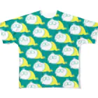 くらきち ONLINE SHOPのねこタイツ レモン All-Over Print T-Shirt