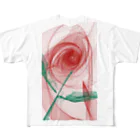 saboten__の薔薇 フルグラフィックTシャツ