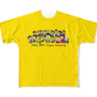 HappyGorillaのMito cup3　黄　裏迷彩 フルグラフィックTシャツ