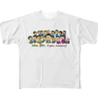 HappyGorillaのMito cup3　白　裏ピンク迷彩 フルグラフィックTシャツ