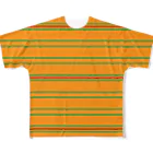 many many stripes.のボーダー3 オレンジ All-Over Print T-Shirt