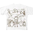 ねこぜや のモンスター工場🏭 フルグラフィックTシャツ