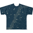 ShikakuSankakuの星座の落書き　青地2 All-Over Print T-Shirt