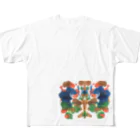 空に花もようのザリガニ All-Over Print T-Shirt