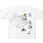 暮らしのパンダの6つ子パンダとJC All-Over Print T-Shirt