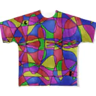 hima&lunaのぐちゃぐちゃステンドグラス All-Over Print T-Shirt