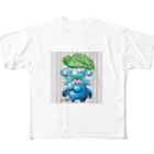 POISONCHARM電脳露店2号のグリちゃんと里芋傘 フルグラフィックTシャツ