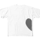 南極商店のハート　ペアルック左 フルグラフィックTシャツ