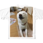 SAKAI-medakaのクシャミ2秒前　縄文しば犬ラッキーくん All-Over Print T-Shirt